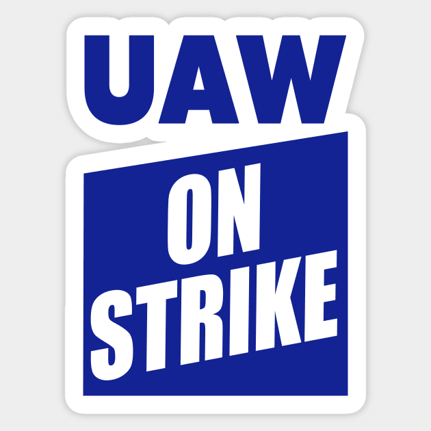 UAW On Strike Sticker by RadRetro